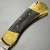 ハンドメイド 折りたたみナイフ  クリップポイント 真鍮製ボルスター