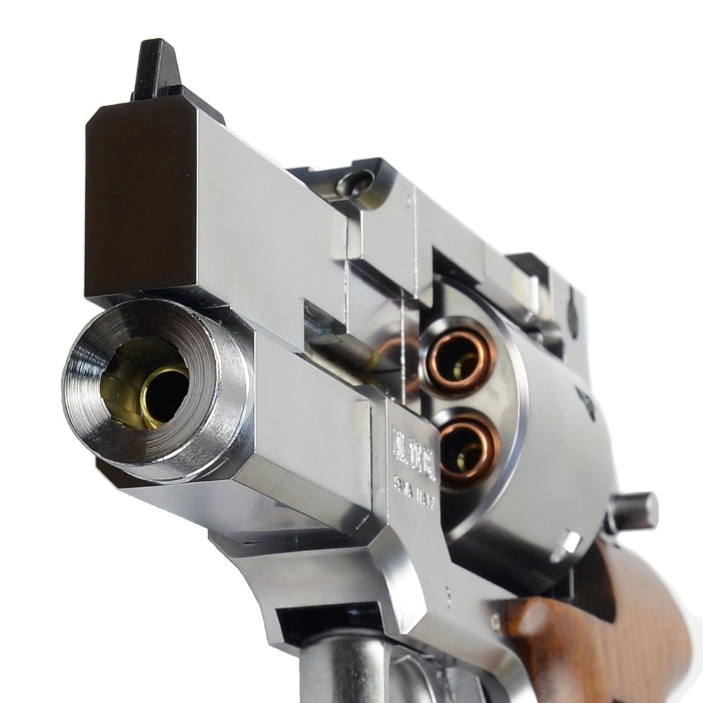 マルシン ガスガン MATEBA マテバ 3インチ シルバーABS 木製ショート