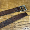 スイス軍放出品 レザーベルト ベルト穴隠しなし ピンベルトバックル