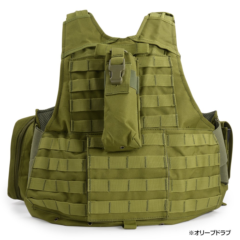 プレートキャリア MOLLE マグポーチ他 7種ポーチ付属 ミリタリー