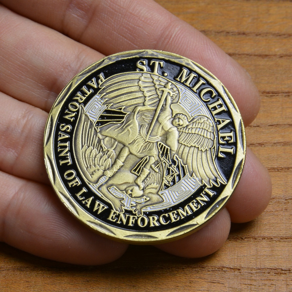 ミリタリーショップ レプマート チャレンジコイン 聖ミカエル アメリカ警察 記念メダル