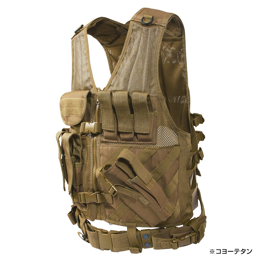 Rothco ミリタリーベスト クロスドロー 右利き用 ベルト付