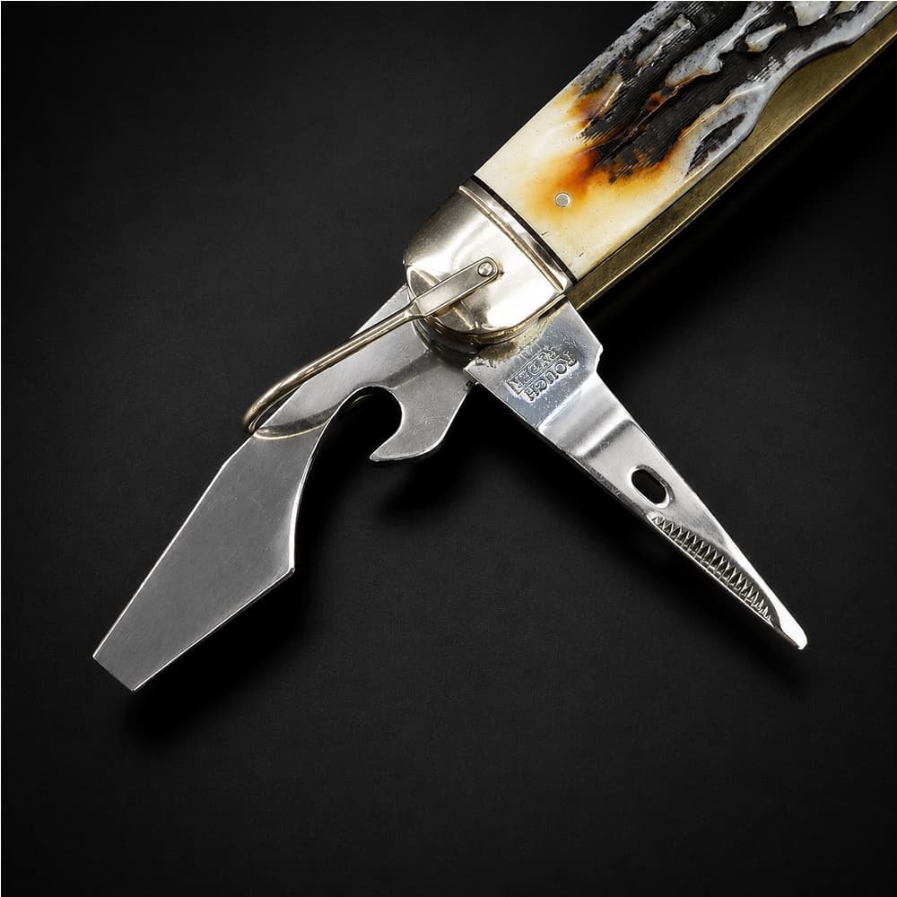 Rough Ryder アーミーナイフ Kamp King クラシック シナモン Bone Stag