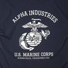 ALPHA 半袖Tシャツ ロゴ USMC TC1041
