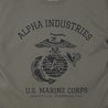 ALPHA 半袖Tシャツ ロゴ USMC TC1041