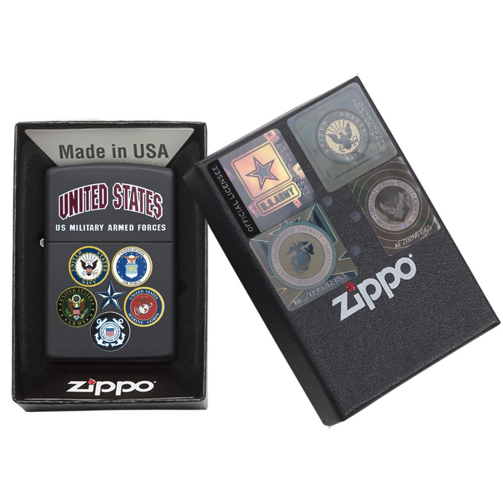ZIPPO アメリカ5軍 28898 マットブラック | ミリタリーショップ レプマート