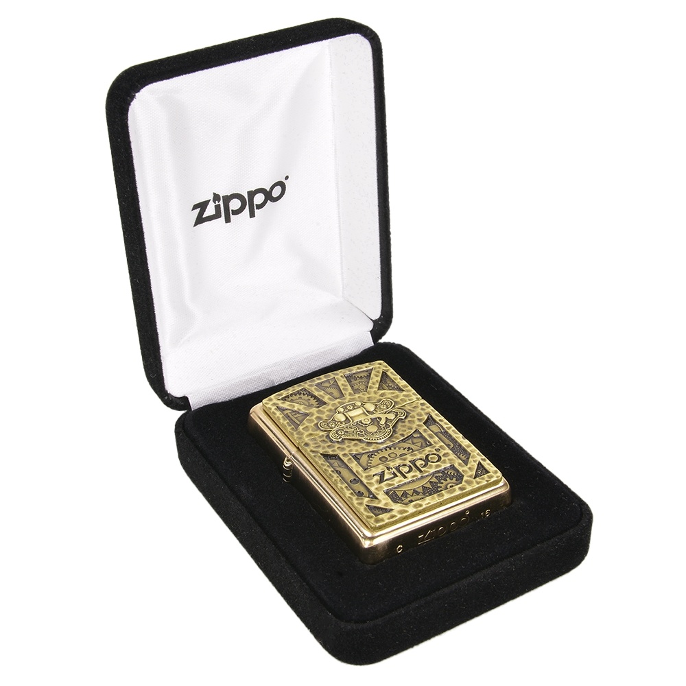 ミリタリーショップ レプマート Zippo スチームパンクエンブレム ブラッシュドブラス