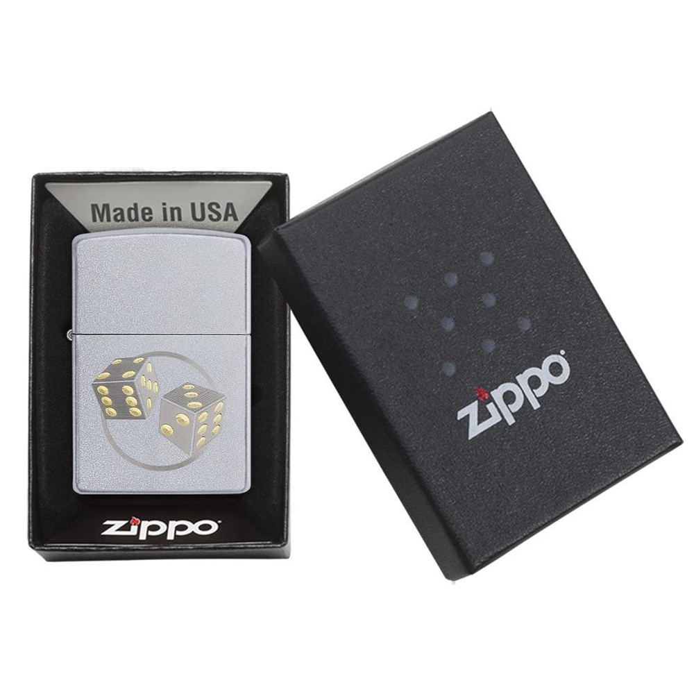 ミリタリーショップ レプマート / ZIPPO サイコロ 29412 サテンクローム