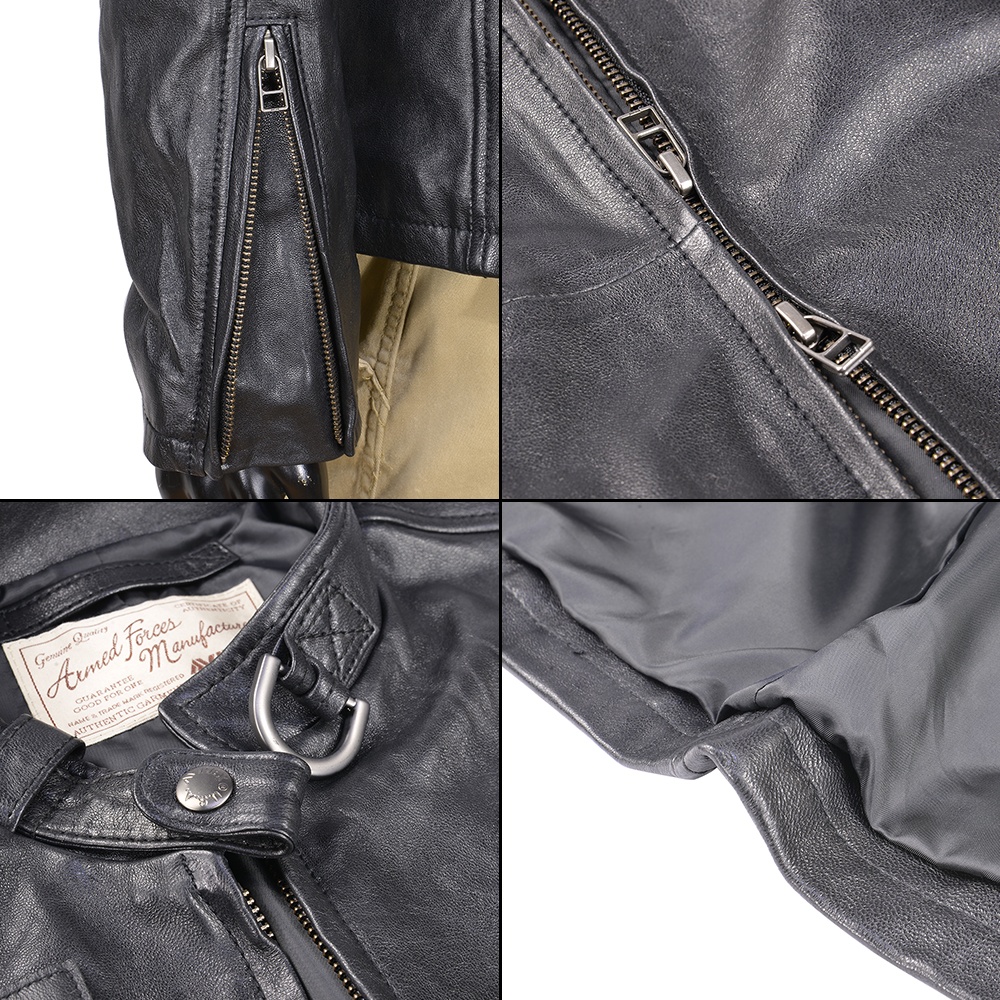 AVIREX レザージャケット シングルライダース パッチ 6161057