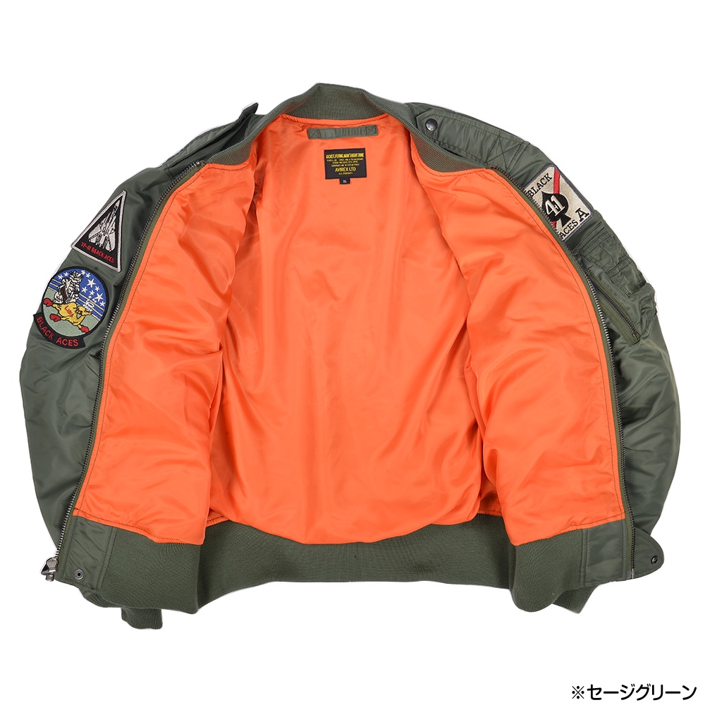 AVIREX L-2B フライトジャケット ブラックエース 6162124 | ミリタリー