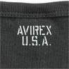 AVIREX Tシャツ 長袖 Vネック 無地 デイリー