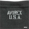 AVIREX 5分袖Tシャツ 無地 デイリー Uネック ワッフル