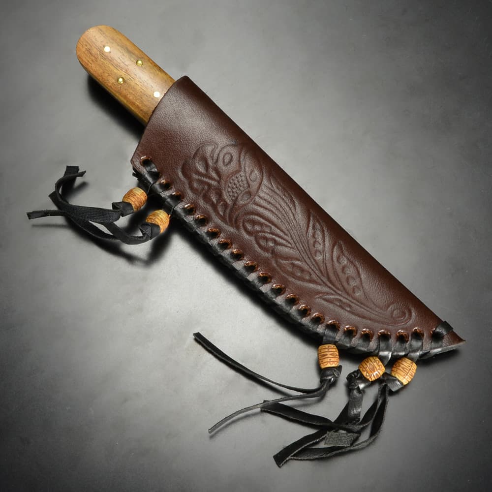American Hunter ユーティリティーナイフ Rosewood レザーシース AH019