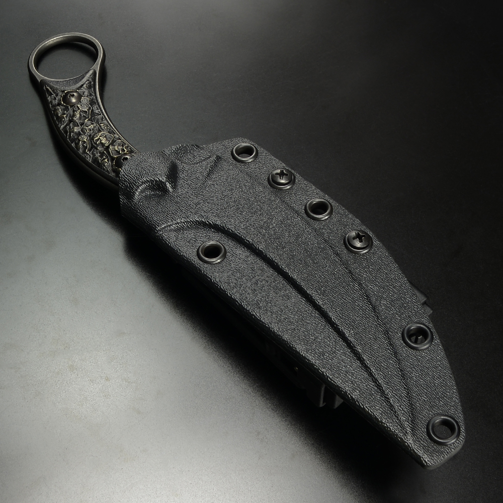 Bastinelli Creations アウトドアナイフ Mako Fixed ブレーンエッジ スカルハンドル BAS206Z[bbas206zr] Bastinelli Creations アウトドアナイフ Mako Fixed ブレーンエッジ