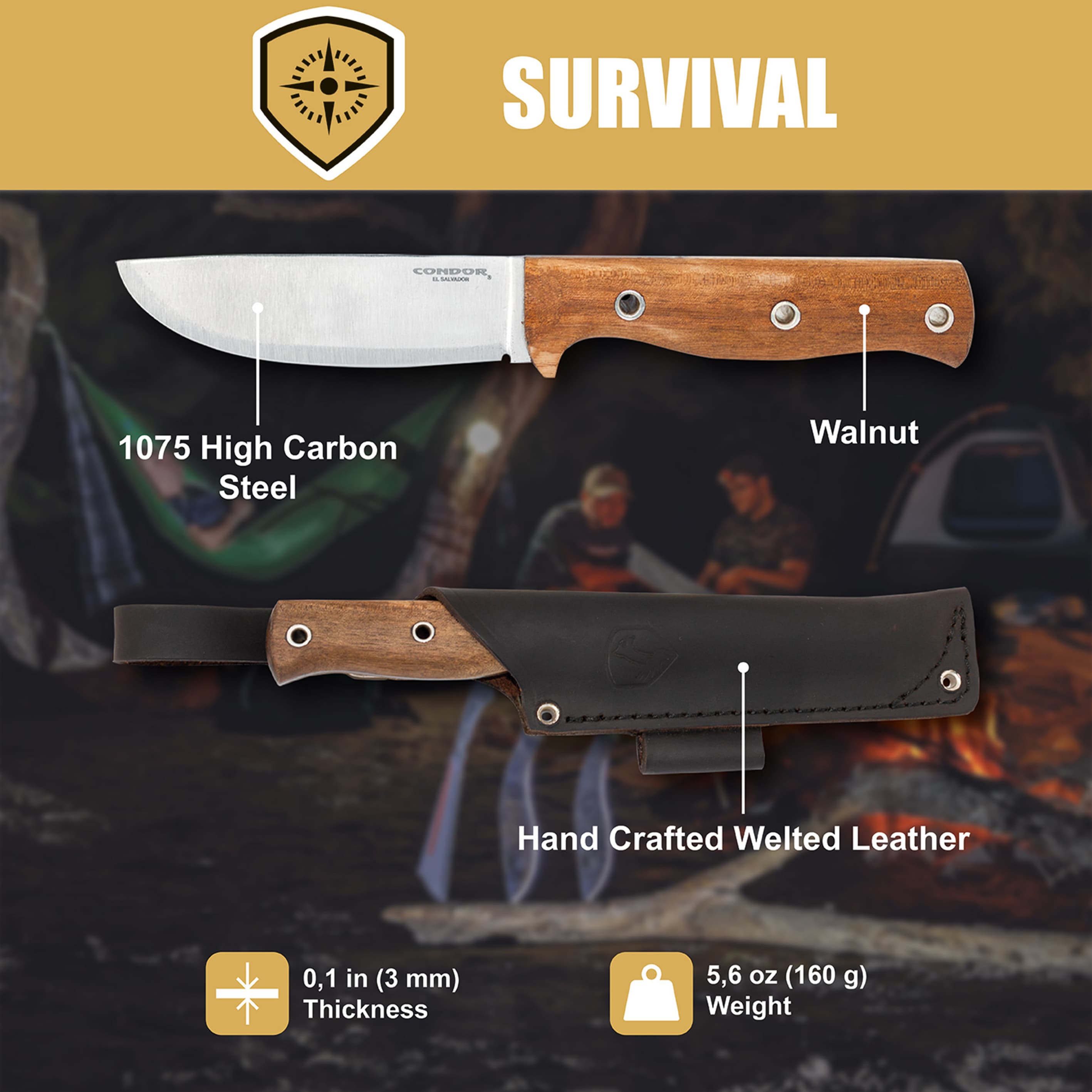 CONDOR Tool & Knife アウトドアナイフ SWAMP ROMPER KNIFE 63800 [bctk390045hcr] CONDOR Tool & Knife アウトドアナイフ SWAMP ROMPER KNIFE 63800