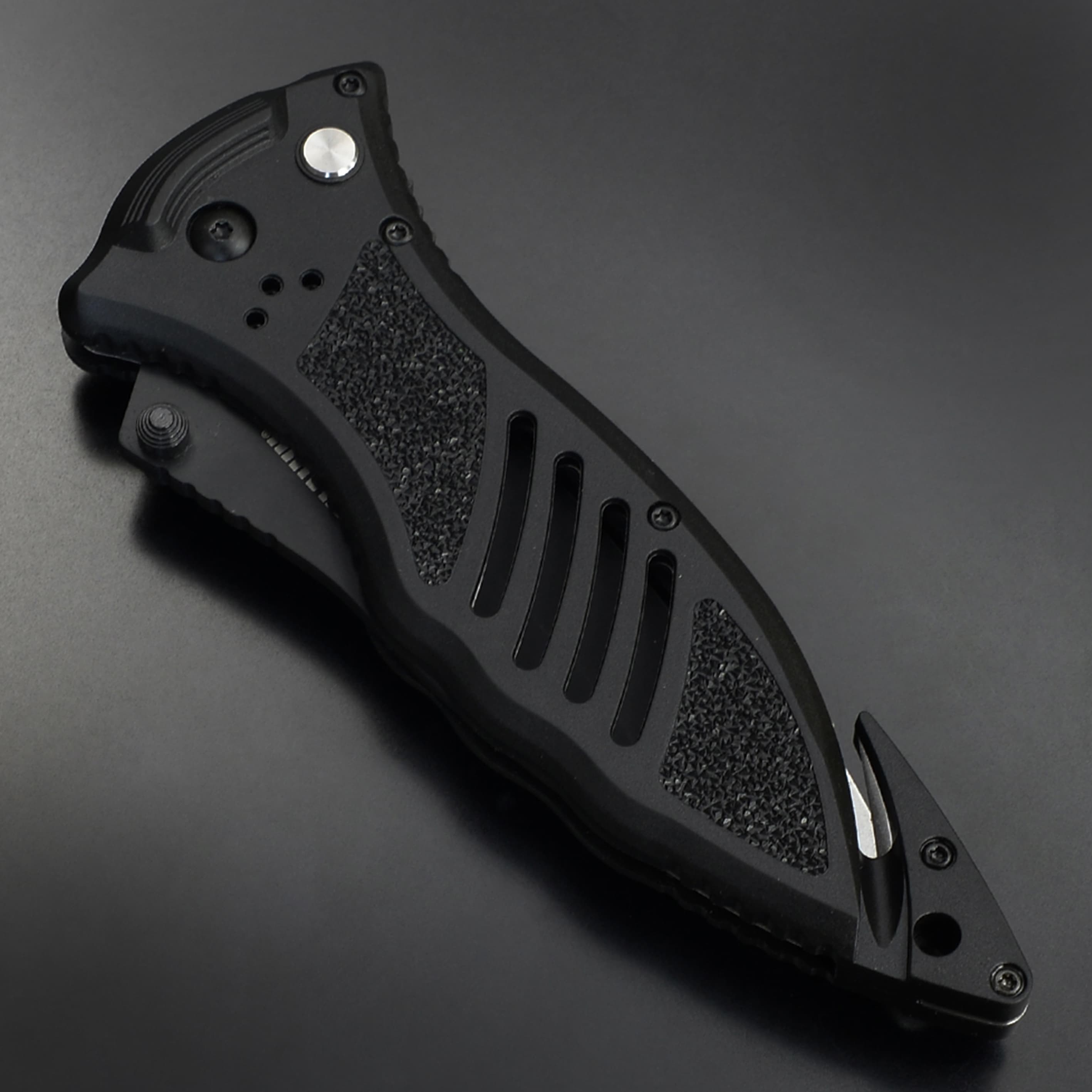 BLACKHAWK 折りたたみナイフ CQD ボタンロック BH15M301BK 