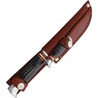 MARBLES スキナーナイフ MR454 固定刃 ジグドボーンハンドル 革製シース付き 2本セット