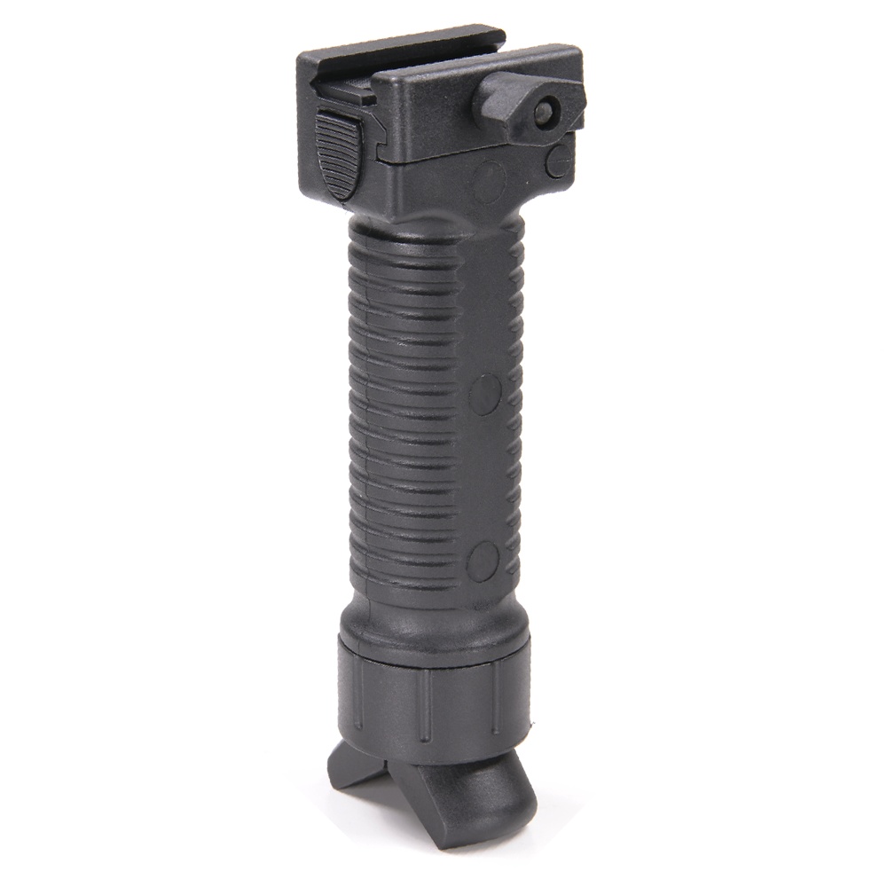 グリップバイポッド 20mm RIS RASレール対応 ブラック | ミリタリー