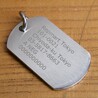ステンレス製 ドッグタグセット 厚さ3mm ツヤなし レーザー刻印付 加工日数2〜3営業日