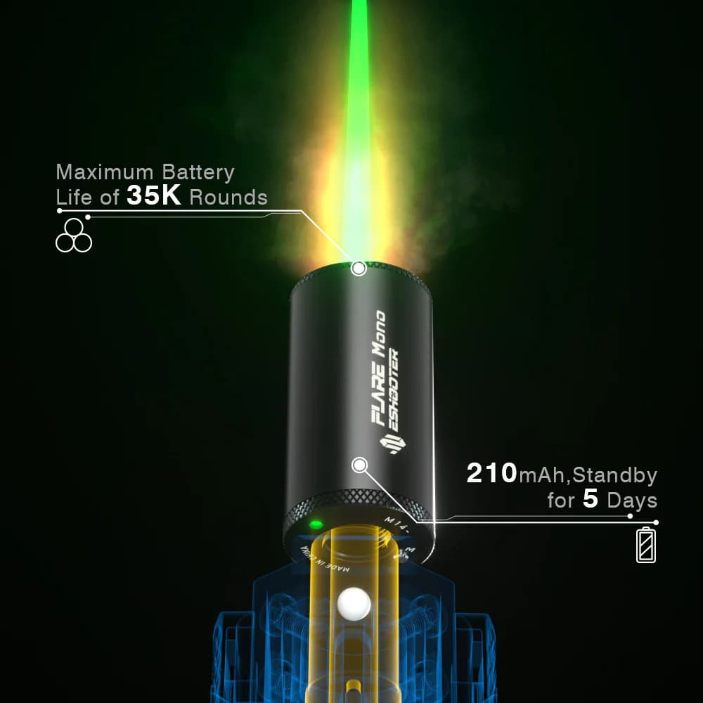 ミリタリーショップ レプマート / ESHOOTER トレーサーユニット FLARE Mono マズルフラッシュ機能 11mm変換アダプター付属  EST-V800