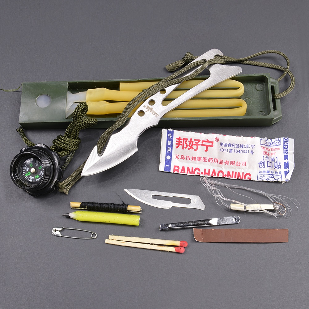 m*P様 パイロットナイフ ★☆ サバイバルナイフ ミリタリー アウトドア サバ アウトドアナイフ ミディアム ステンレス鋼 サバイバルキット付