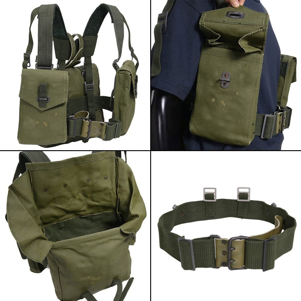 スウェーデン軍放出品 装備セット キャンバス素材 ウェビングシステム