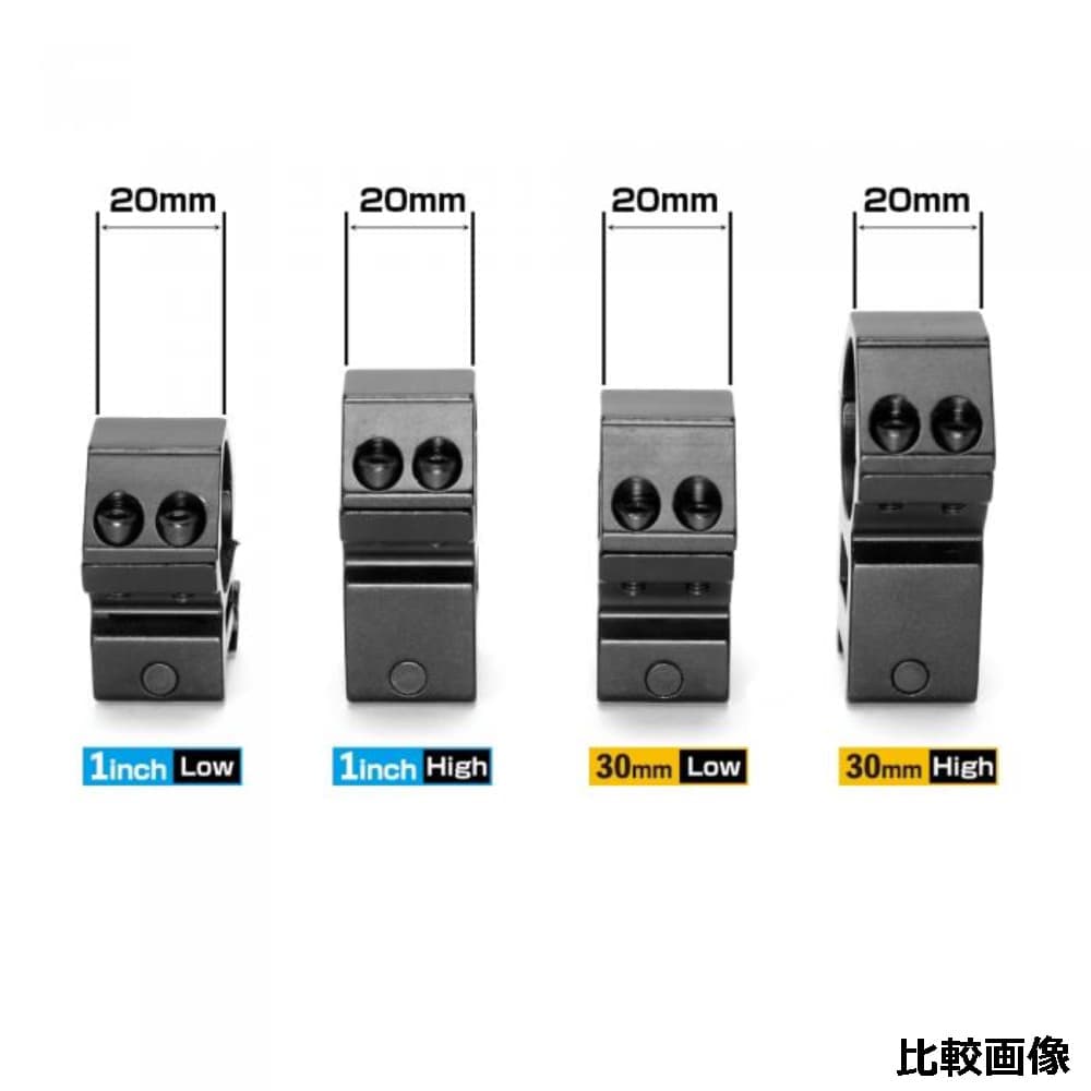 LayLax マウントリング NEO 30mm スコープ用 20mmレール対応 2個セット