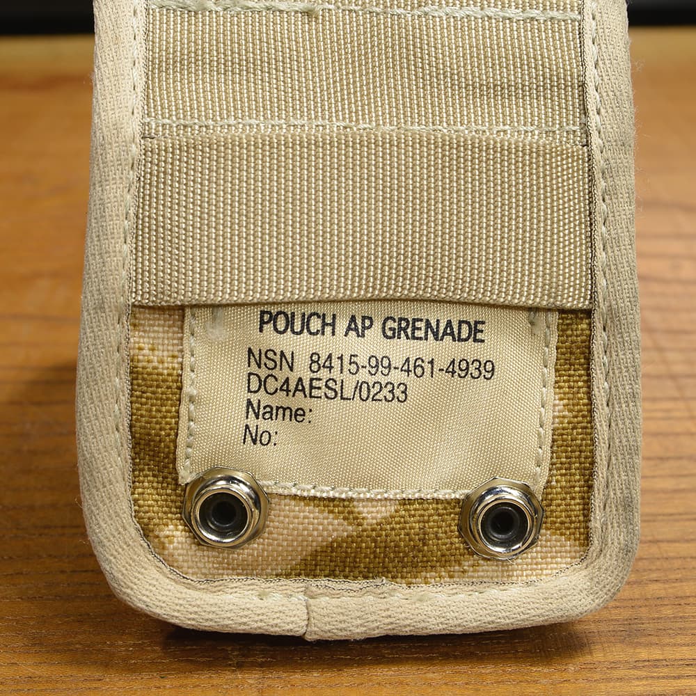イギリス軍放出品 A.P.グレネードポーチ デザートDPM迷彩 | ミリタリー
