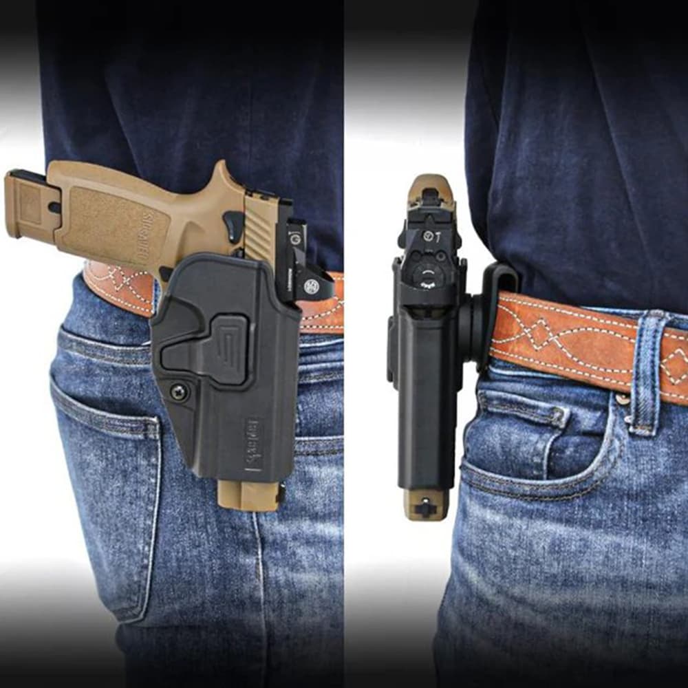 整備済 SHOOTER レザー ヒップ ホルスター 右利き用 LayLax ヒップホルスター BATTLE STYLE 右利き SIG SAUER ProForce M17