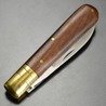 ハンドメイド 折りたたみナイフ 木製ハンドル 真鍮製ボルスター