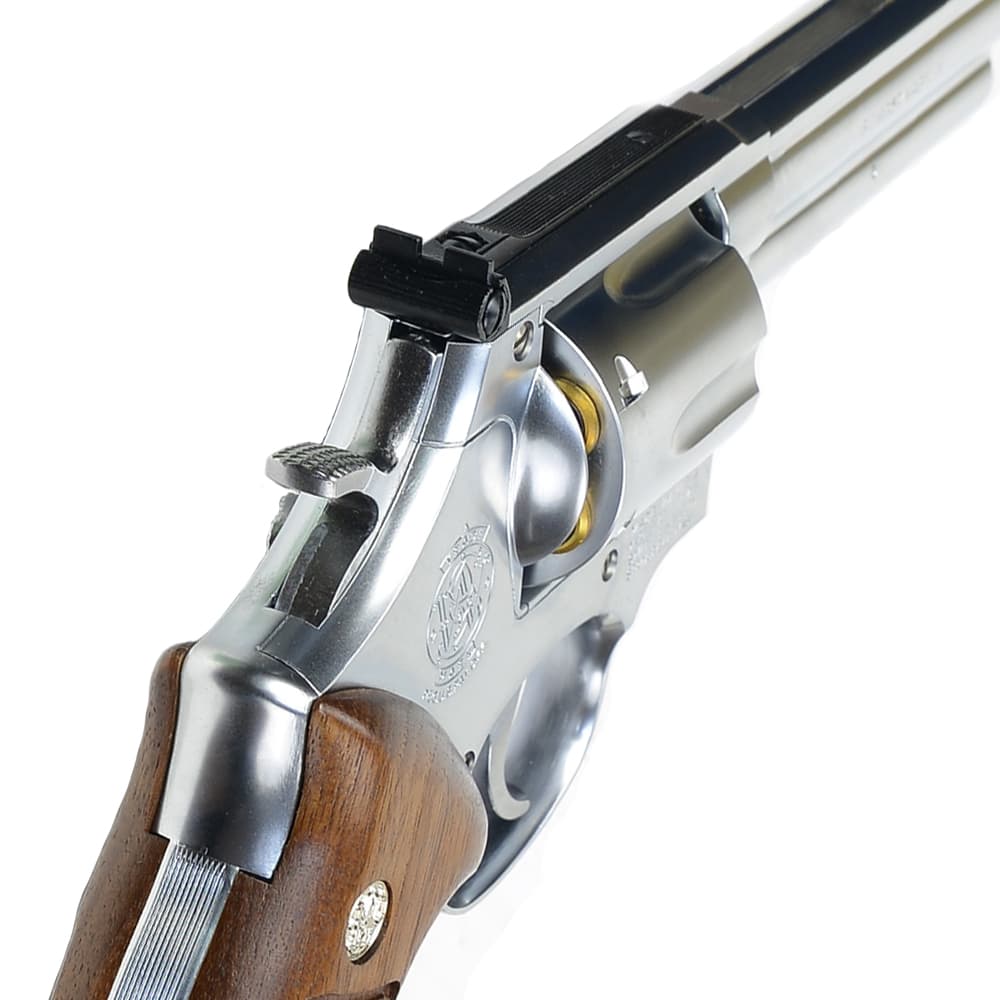 マルシン ガスガン S&W M686 シルバーABS ハーフチェッカー木製