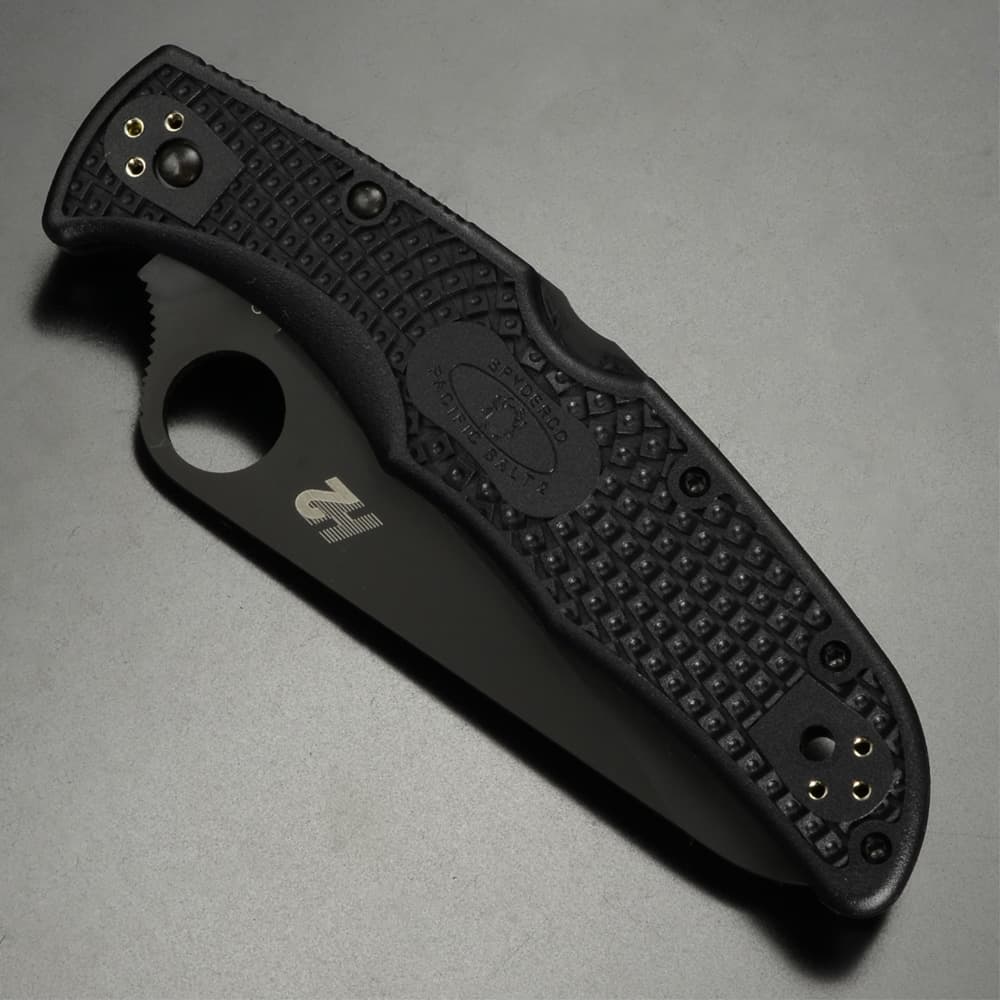 ミリタリーショップ レプマート / Spyderco オールブラック H-2防錆鋼 