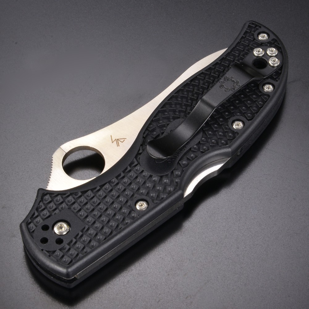 Spyderco 折りたたみナイフ ストレッチ2 ブラック | ミリタリー