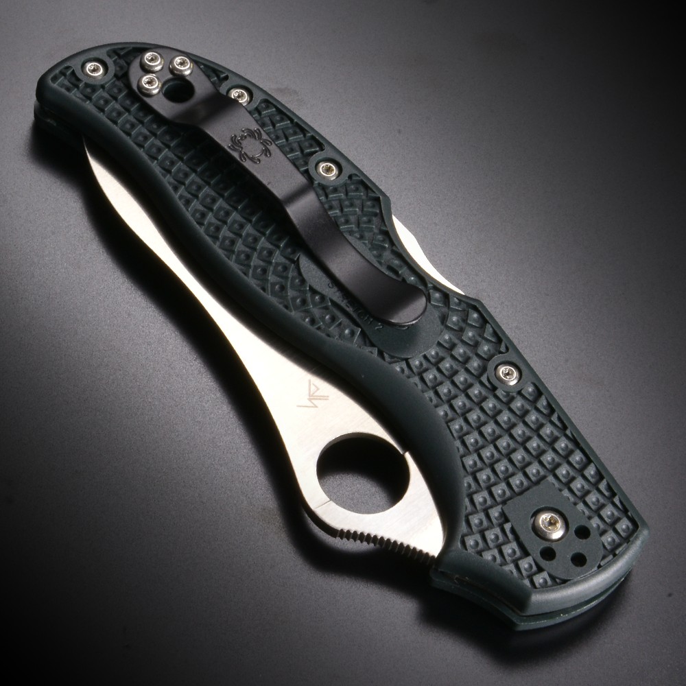 ミリタリーショップ レプマート / SPYDERCO ストレッチ2 C90PGRE2 折りたたみナイフ ZDP-189鋼