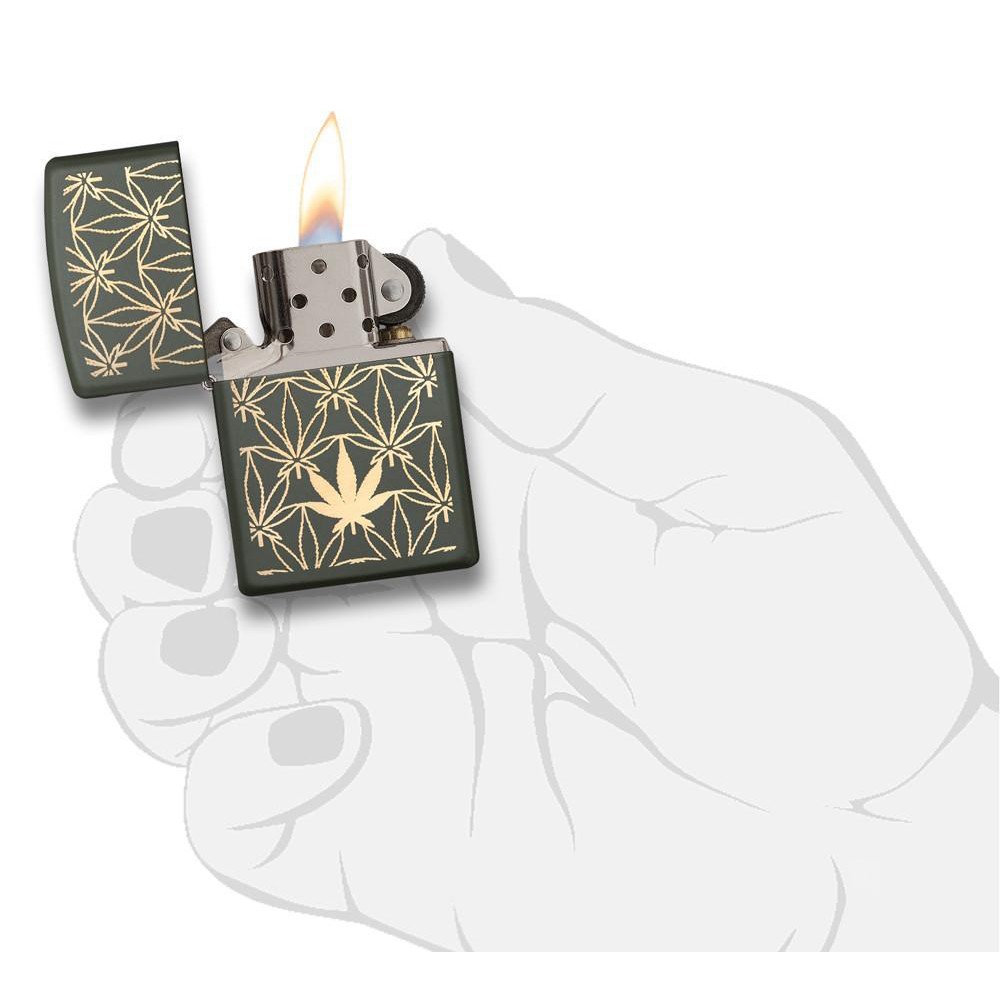 ZIPPO マリファナリーフ 29589 マットグリーン | ミリタリーショップ 