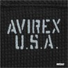 AVIREX Tシャツ 長袖 デイリー Vネック ワッフル