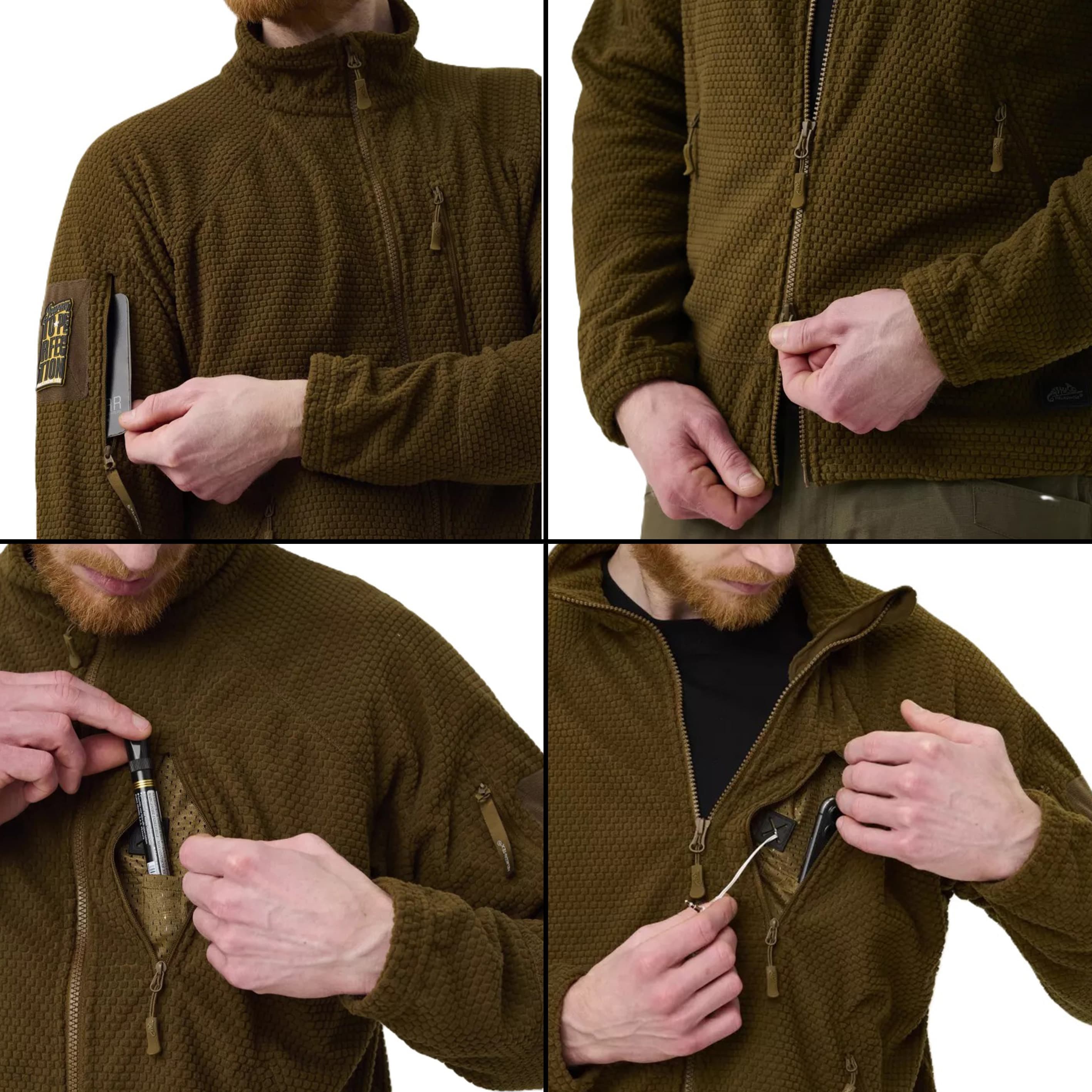 HELIKON-TEX ジャケット ALPHA TACTICAL JACKET グリッドフリース BL