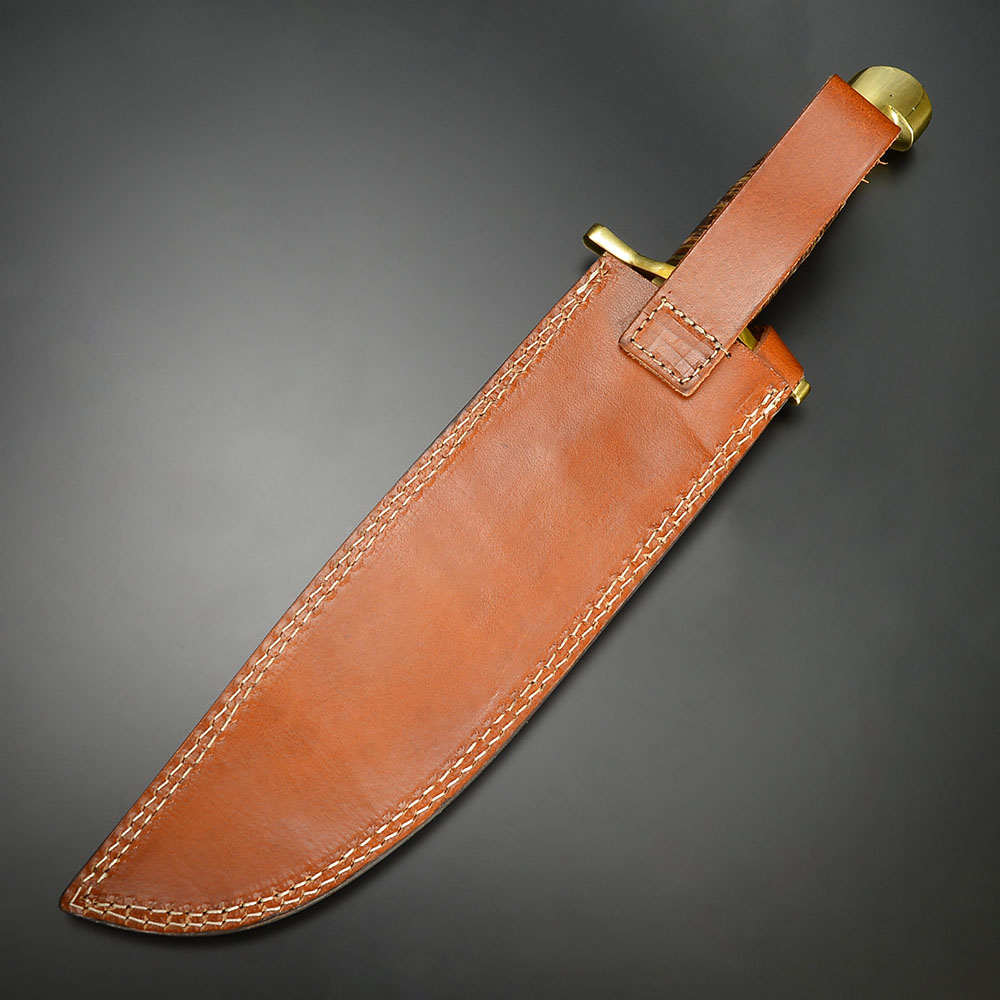 Marbles ボウイナイフ Stacked Leather レザーシース付 MR555