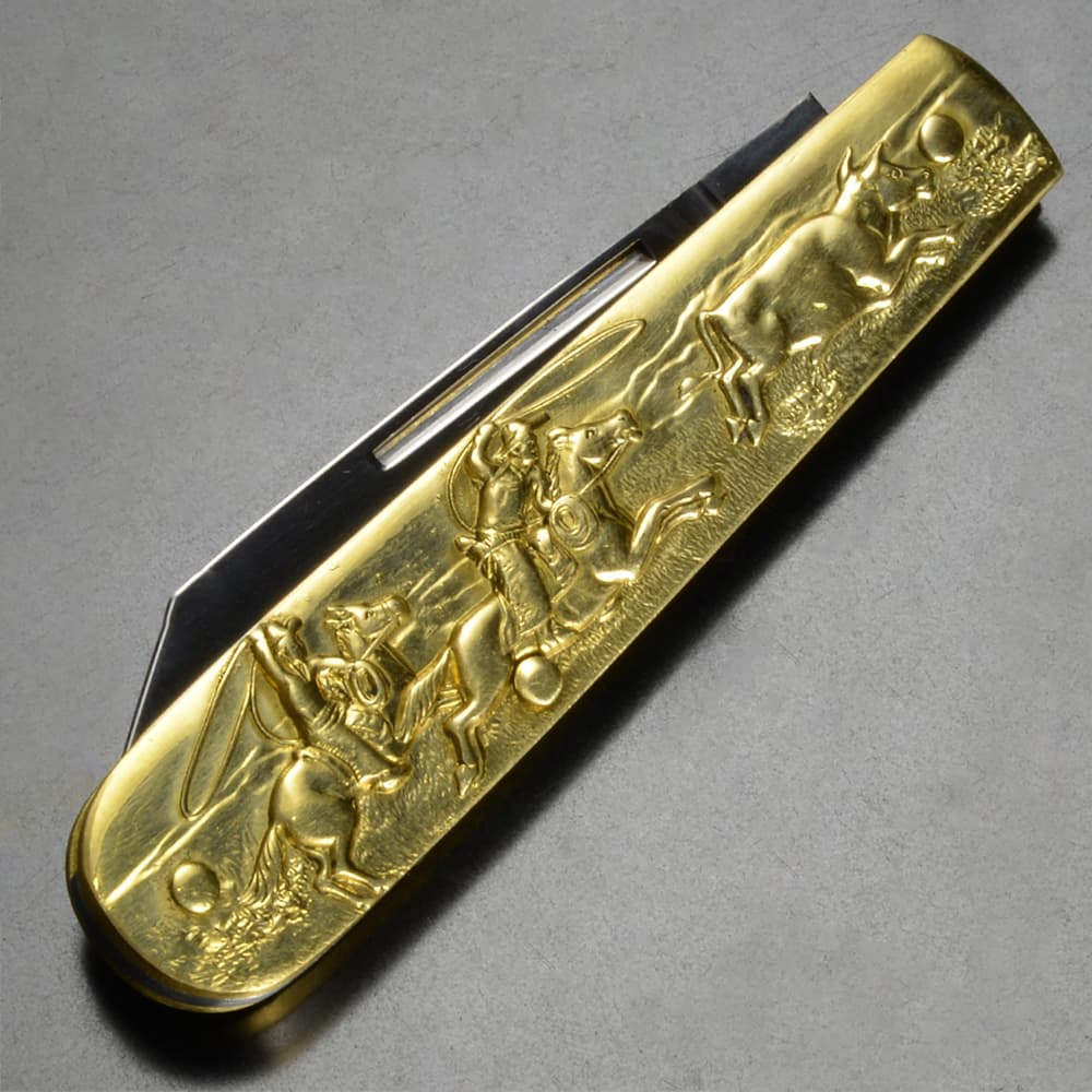 Rough Ryder 折りたたみナイフ Cowboy 真鍮ハンドル RR1457 | ミリタリーショップ レプマート