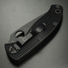 Spyderco 折りたたみナイフ Tenacious ライトウェイト 半波刃 オールブラック C122PSBBK