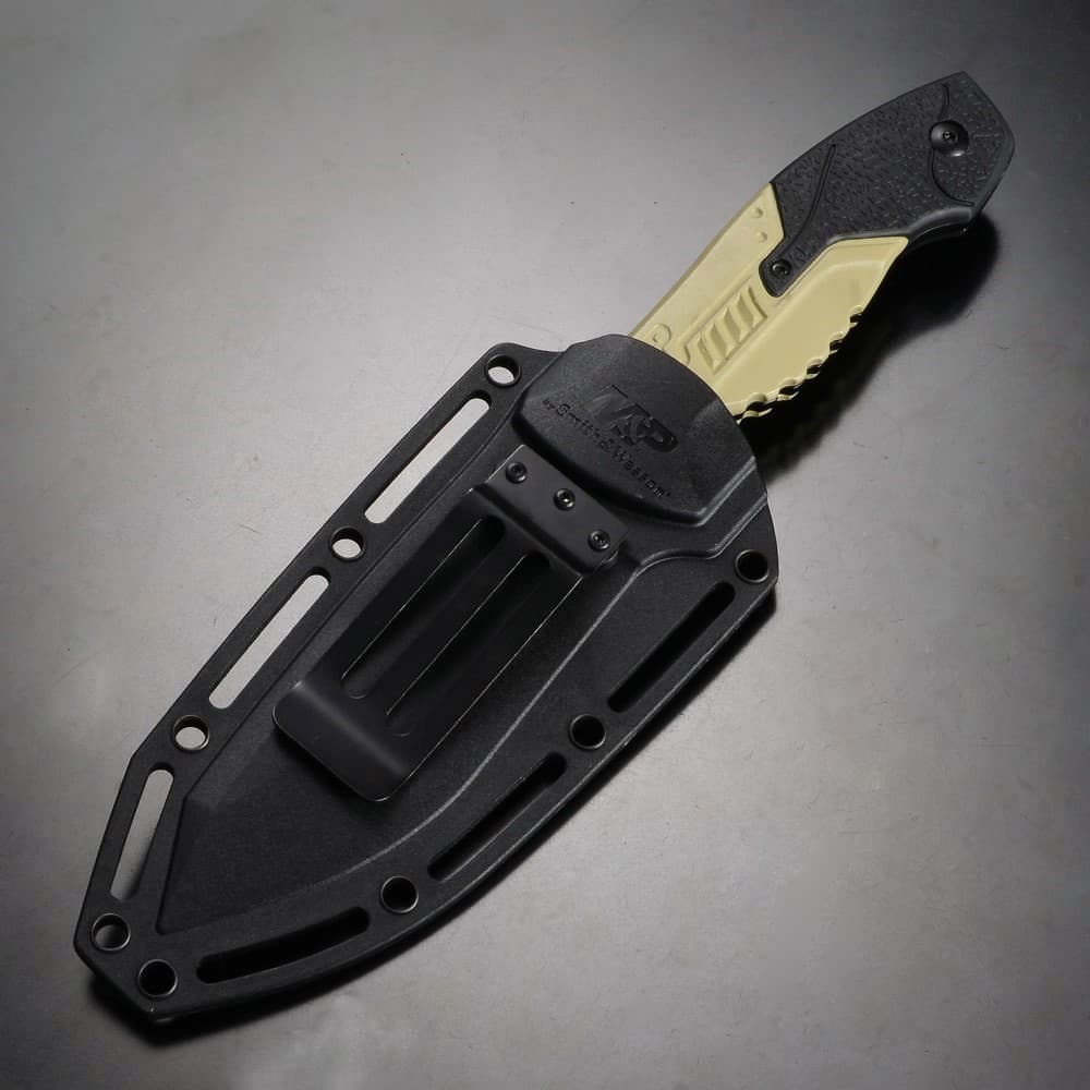 S&W アウトドアナイフ M&P FULL TANG ハードシース付属 波刃コンボ