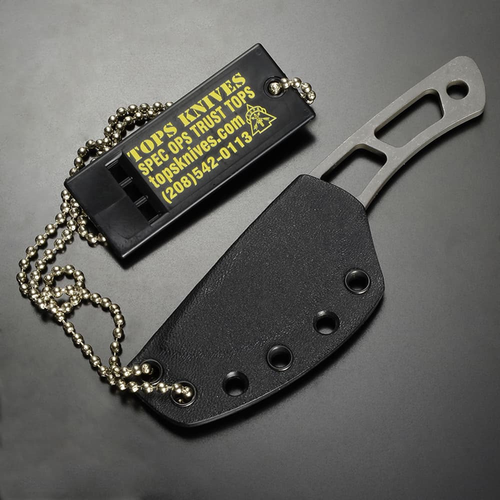 TOPS アウトドアナイフ Backup スケルトン 小型 シース/ホイッスル付