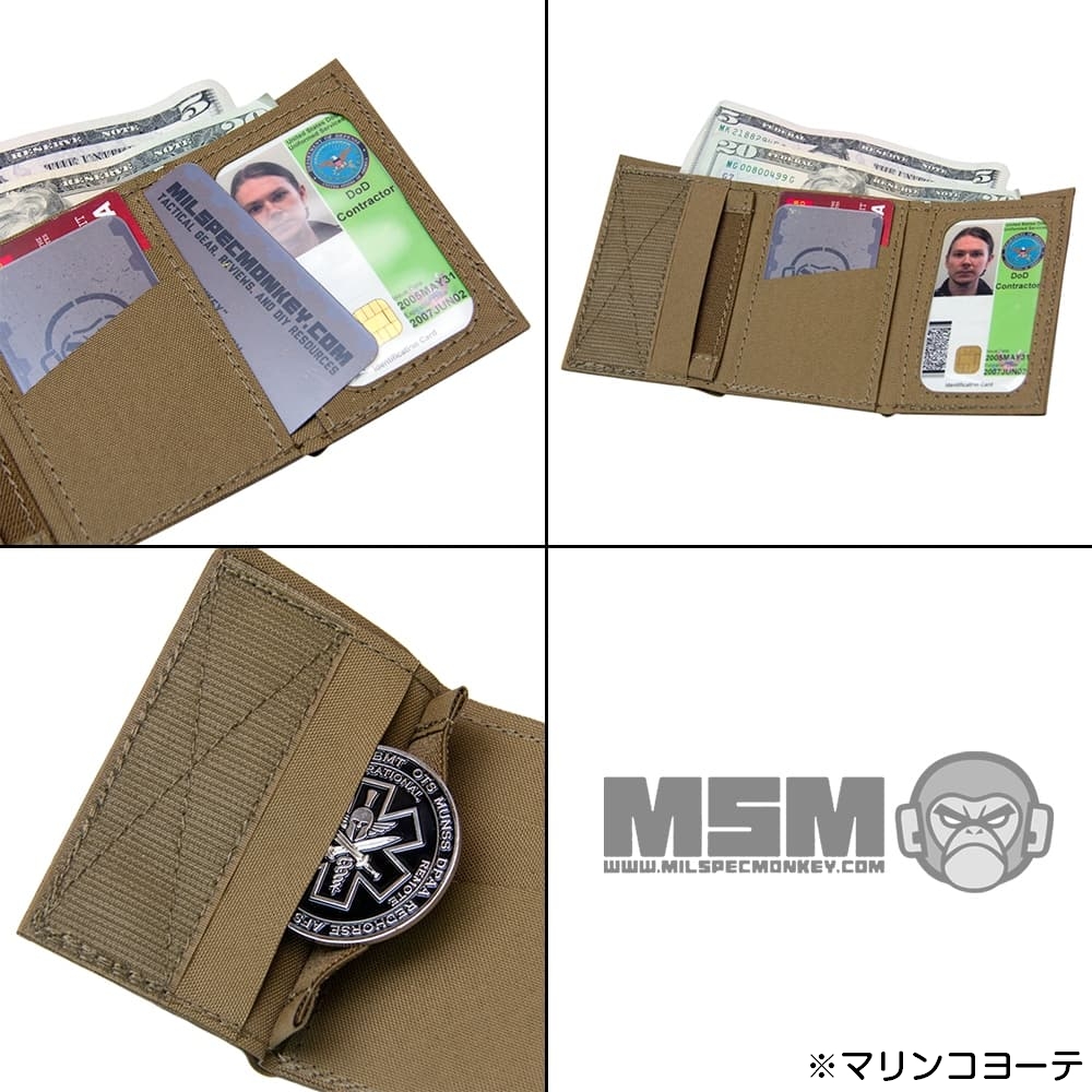 ミルスペックモンキー 3つ折り財布 ウォレットケース ナイロン