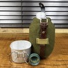 ルーマニア軍放出品 キャンティーン 水筒 アルミ製 ポーチ付き ODグリーン
