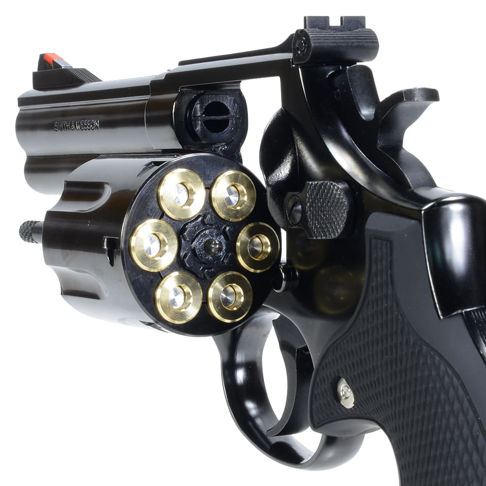 ミリタリーショップ レプマート / Marushin 発火式モデルガン S&W M586 4インチ 完成品 WディープブラックABS プラグリップ  112403