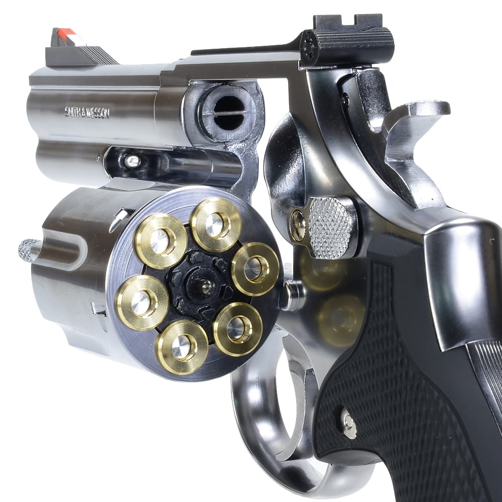 ミリタリーショップ レプマート / Marushin 発火式モデルガン S&W M686 4インチ 完成品 シルバーABS プラグリップ 112404