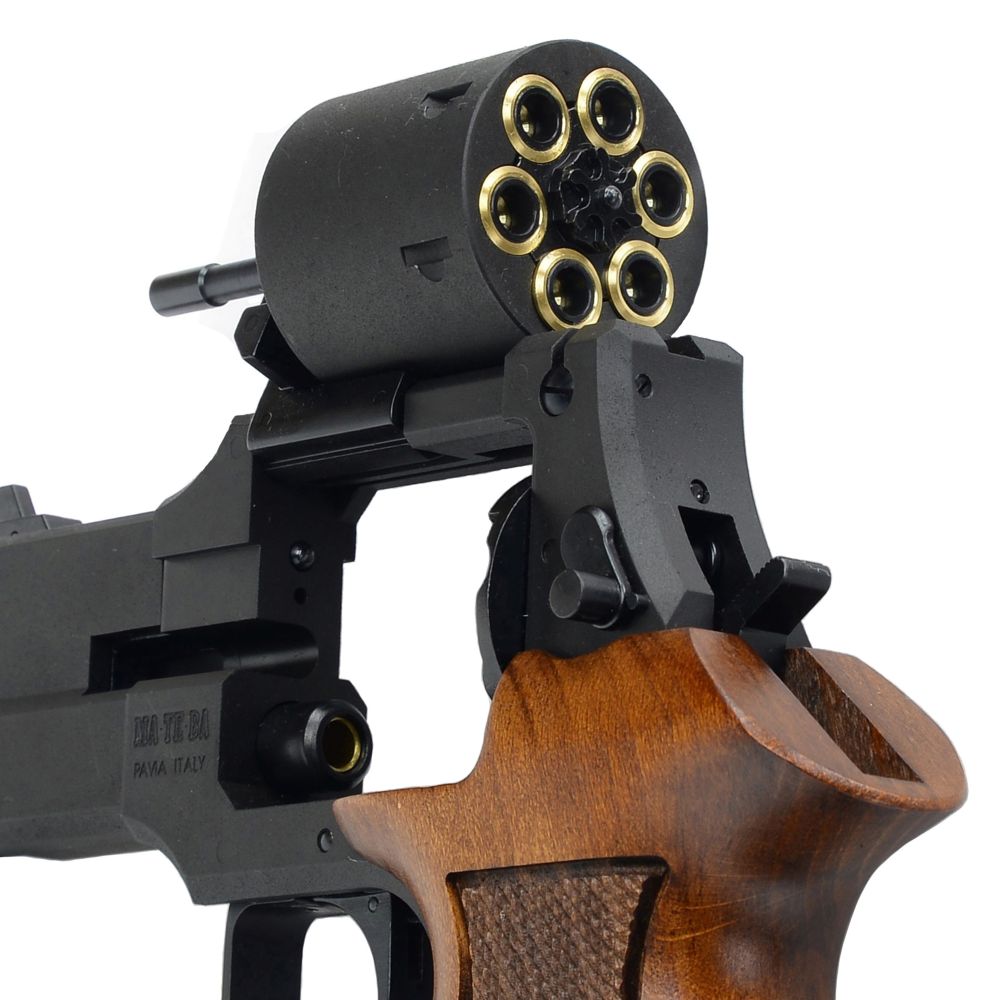 Marushin ガスガン MATEBA マテバ 3インチ ブラックHW 木製ショート