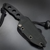 Makkari knives スケルトンナイフ 間狩純平作 ラプトルタントー 黒ブレード 樹脂製シース付き