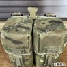 イギリス軍放出品 ダブルマガジンポーチ PLCE装備 ベルクロ式フラップ MTP迷彩 6本収納