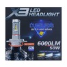 車用ヘッドライト X3 LED HEADLIGHT H4 カスタムパーツ 2個セット